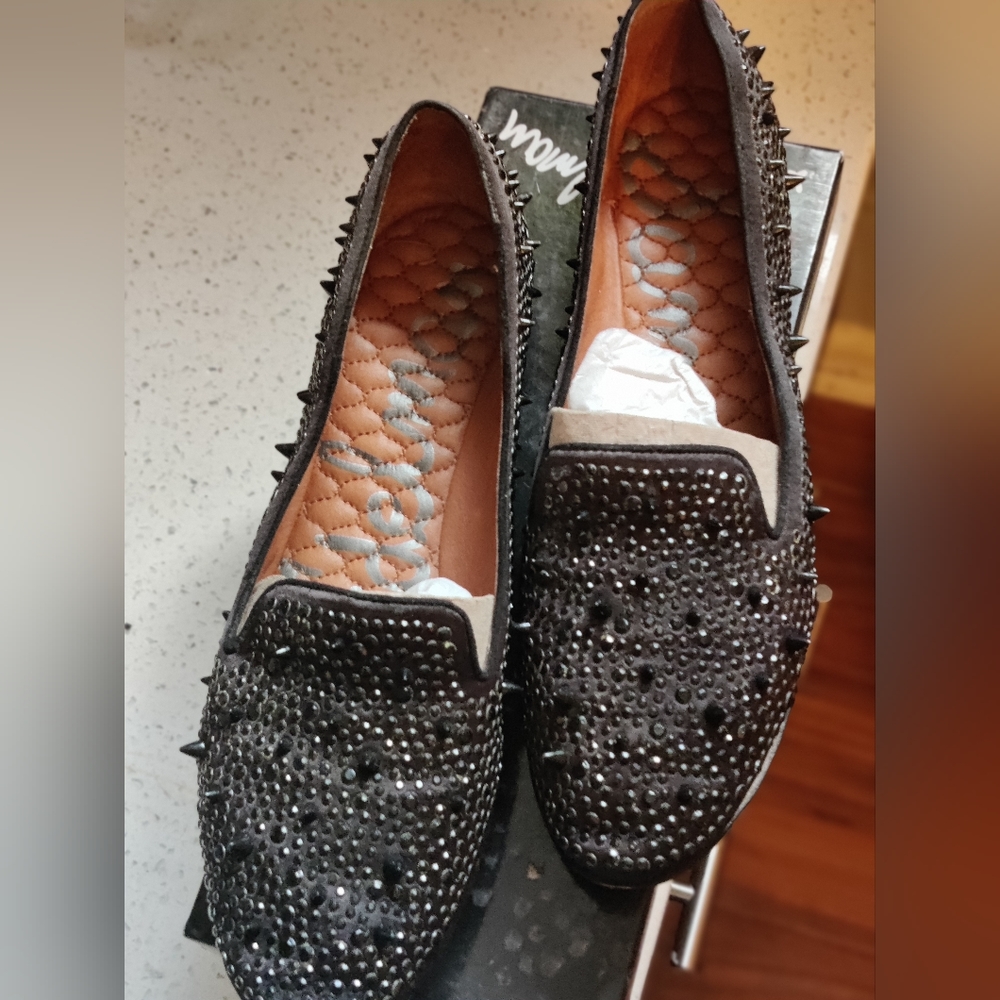 Sam Edelman Adena black spiked loafers